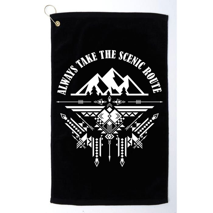 Always Take The Scenic Route Golf Towel