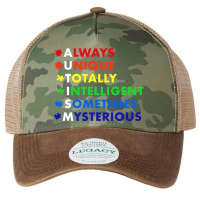 Always Unique Totally Intelligent Sometime Mysterious Legacy Tie Dye Trucker Hat