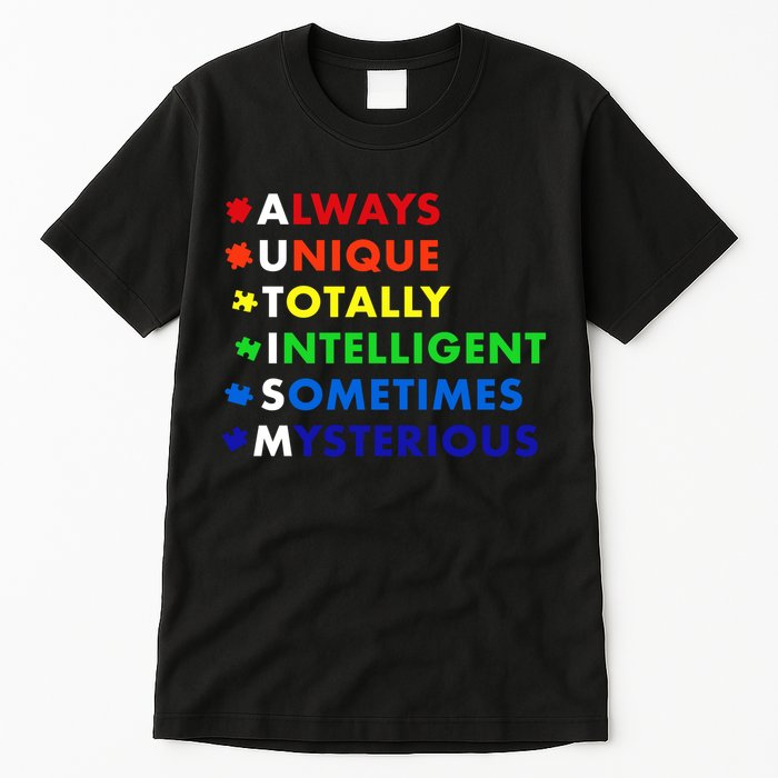 Always Unique Totally Intelligent Sometime Mysterious Tall T-Shirt