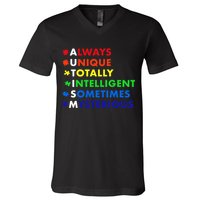 Always Unique Totally Intelligent Sometime Mysterious V-Neck T-Shirt