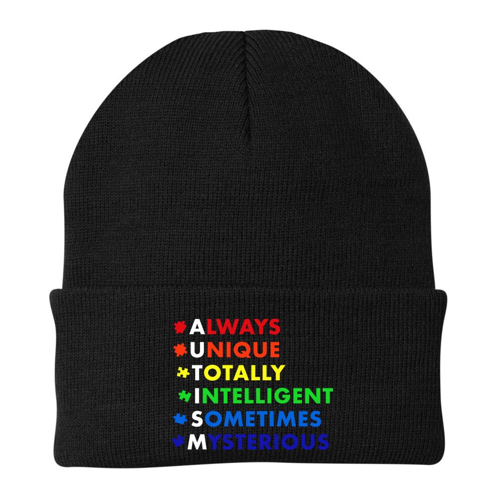 Always Unique Totally Intelligent Sometime Mysterious Beanie