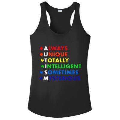 Always Unique Totally Intelligent Sometime Mysterious Ladies PosiCharge Competitor Racerback Tank