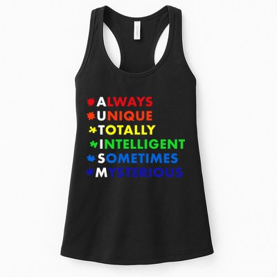 Always Unique Totally Intelligent Sometime Mysterious Womens Tank Top