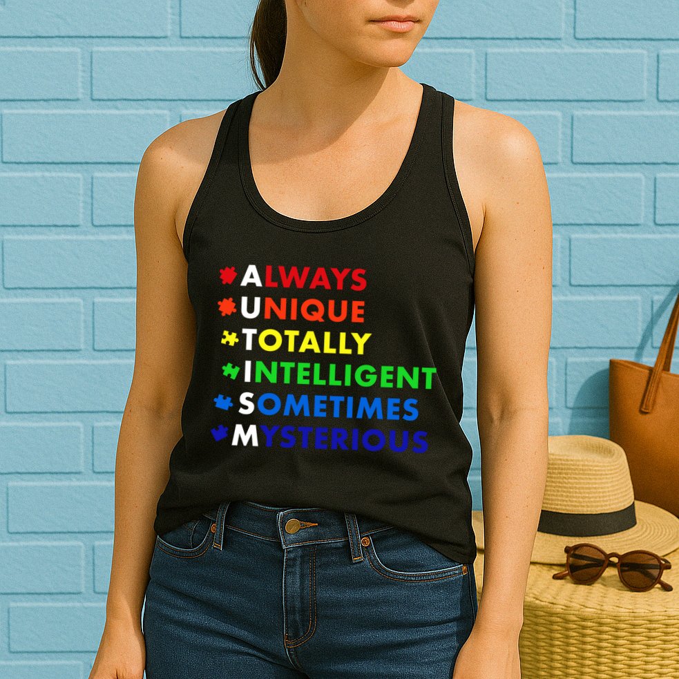 Always Unique Totally Intelligent Sometime Mysterious Womens Tank Top