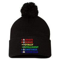 Always Unique Totally Intelligent Sometime Mysterious Pom Pom 12in Knit Beanie