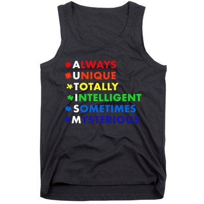 Always Unique Totally Intelligent Sometime Mysterious Tank Top