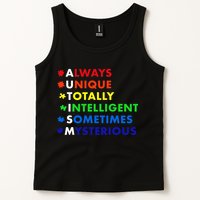 Always Unique Totally Intelligent Sometime Mysterious Tank Top