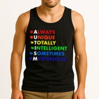 Always Unique Totally Intelligent Sometime Mysterious Tank Top