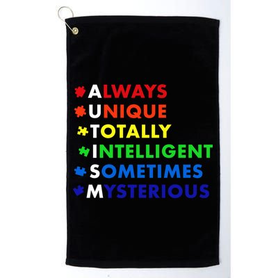 Always Unique Totally Intelligent Sometime Mysterious Golf Towel