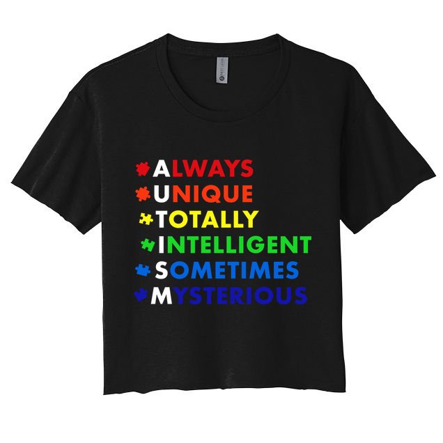 Always Unique Totally Intelligent Sometime Mysterious Crop Top