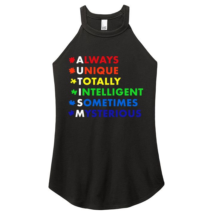 Always Unique Totally Intelligent Sometime Mysterious Women's Perfect Tri Rocker Tank