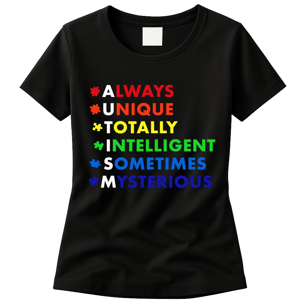 Always Unique Totally Intelligent Sometime Mysterious Womens T-Shirt