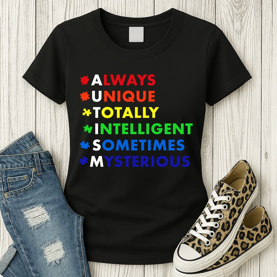 Always Unique Totally Intelligent Sometime Mysterious Womens T-Shirt