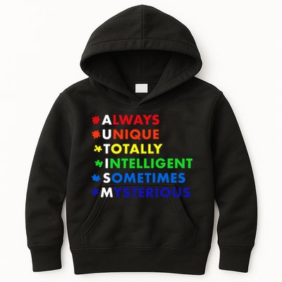 Always Unique Totally Intelligent Sometime Mysterious Kids Hoodie
