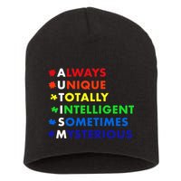 Always Unique Totally Intelligent Sometime Mysterious Short Acrylic Beanie