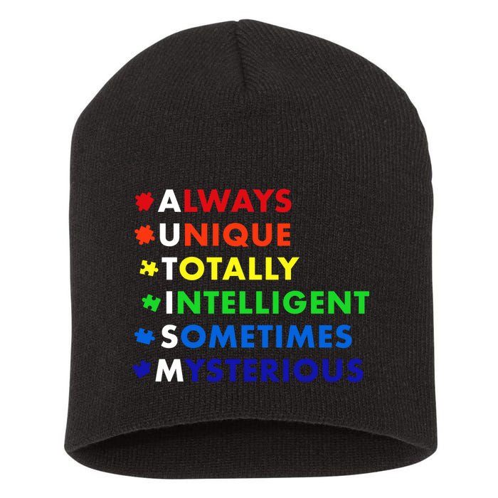 Always Unique Totally Intelligent Sometime Mysterious Short Acrylic Beanie