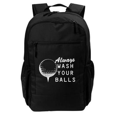 Always Wash Your Balls Funny Golfing Daily Commute Backpack