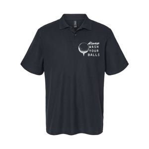 Always Wash Your Balls Funny Golfing Softstyle Adult Sport Polo