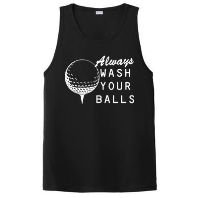 Always Wash Your Balls Funny Golfing PosiCharge Competitor Tank