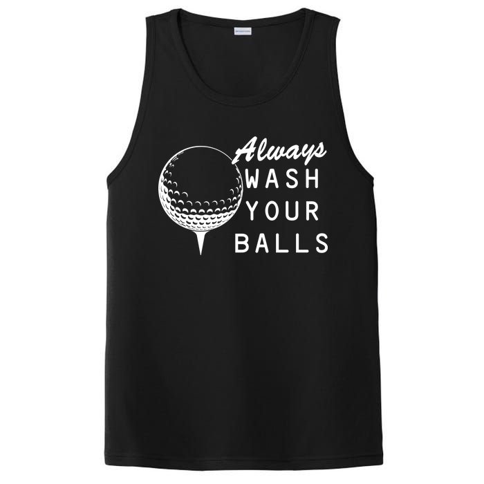 Always Wash Your Balls Funny Golfing PosiCharge Competitor Tank