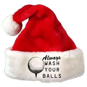 Always Wash Your Balls Funny Golfing Premium Christmas Santa Hat