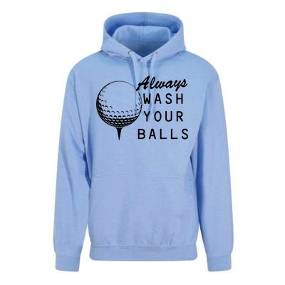 Always Wash Your Balls Funny Golfing Unisex Surf Hoodie