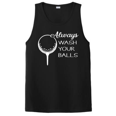 Always Wash YUour Ball Funny Golfing PosiCharge Competitor Tank