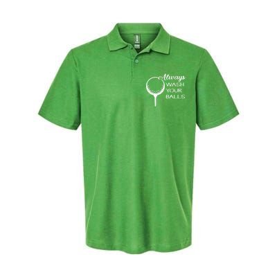 Always Wash YUour Ball Funny Golfing Softstyle Adult Sport Polo