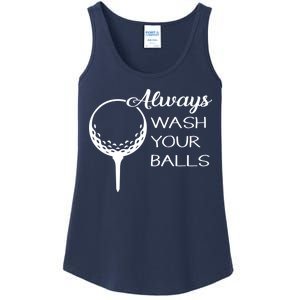 Always Wash YUour Ball Funny Golfing Ladies Essential Tank