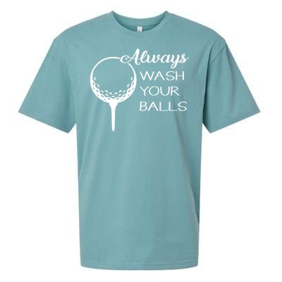 Always Wash YUour Ball Funny Golfing Sueded Cloud Jersey T-Shirt