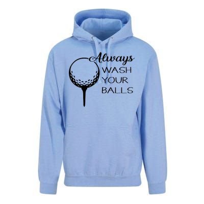 Always Wash YUour Ball Funny Golfing Unisex Surf Hoodie