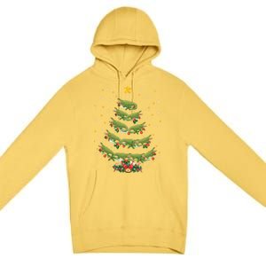 Alligator Lover Xmas Gift Alligator Christmas Tree Gift Premium Pullover Hoodie