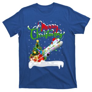 Airplane Lover Xmas Decorations Santa Airplane Christmas Gift T-Shirt