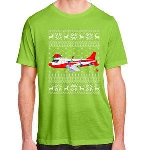 Airplane Lover Xmas Lighting Ugly Airplane Christmas Meaningful Gift Adult ChromaSoft Performance T-Shirt