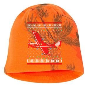 Airplane Lover Xmas Lighting Ugly Airplane Christmas Gift Kati - Camo Knit Beanie