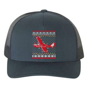 Airplane Lover Xmas Lighting Ugly Airplane Christmas Gift Yupoong Adult 5-Panel Trucker Hat