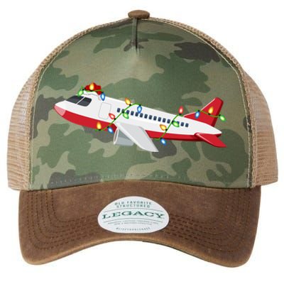 Airplane Lover Xmas Santa Hat Airplane Christmas Gift Legacy Tie Dye Trucker Hat