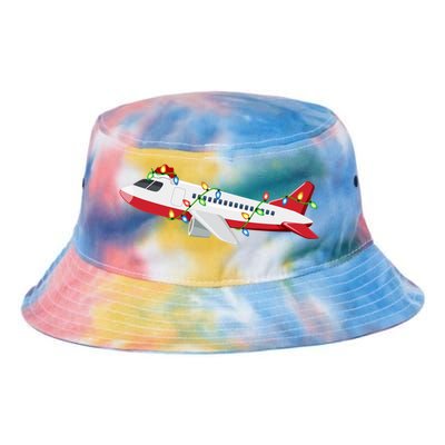 Airplane Lover Xmas Santa Hat Airplane Christmas Gift Tie Dye Newport Bucket Hat