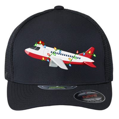 Airplane Lover Xmas Santa Hat Airplane Christmas Gift Flexfit Unipanel Trucker Cap