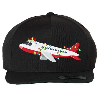 Airplane Lover Xmas Santa Hat Airplane Christmas Gift Wool Snapback Cap