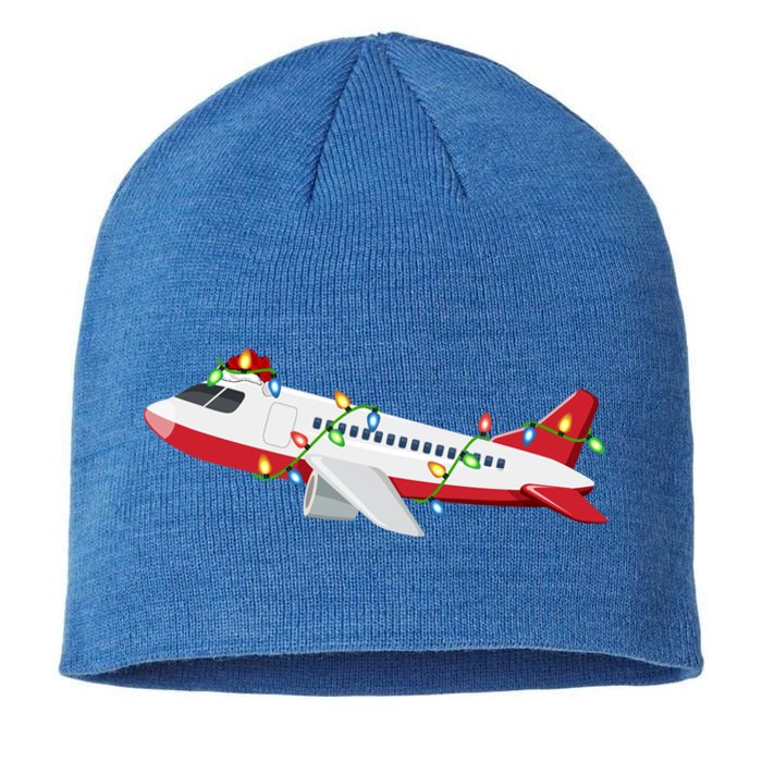 Airplane Lover Xmas Santa Hat Airplane Christmas Gift Sustainable Beanie