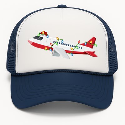 Airplane Lover Xmas Santa Hat Airplane Christmas Gift Trucker Hat