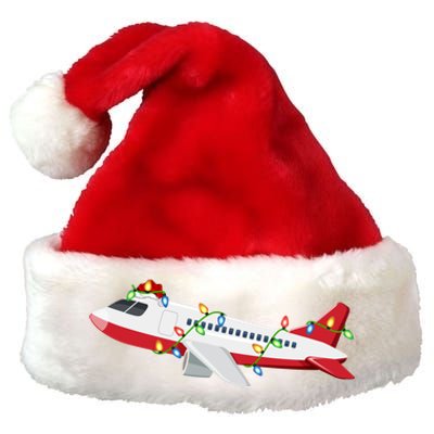 Airplane Lover Xmas Santa Hat Airplane Christmas Gift Premium Christmas Santa Hat