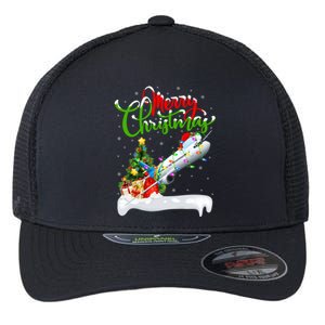 Airplane Lover Xmas Decorations Santa Airplane Christmas Gift Flexfit Unipanel Trucker Cap