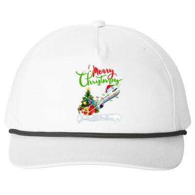 Airplane Lover Xmas Decorations Santa Airplane Christmas Gift Snapback Five-Panel Rope Hat