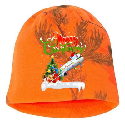 Airplane Lover Xmas Decorations Santa Airplane Christmas Gift Kati - Camo Knit Beanie