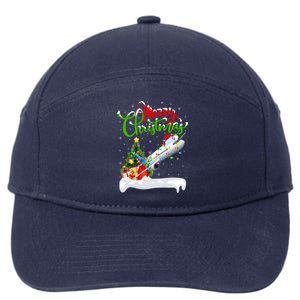 Airplane Lover Xmas Decorations Santa Airplane Christmas Gift 7-Panel Snapback Hat