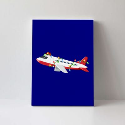 Airplane Lover Xmas Santa Hat Airplane Christmas Gift Canvas