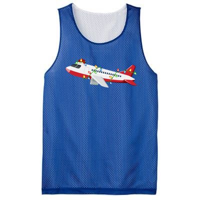 Airplane Lover Xmas Santa Hat Airplane Christmas Gift Mesh Reversible Basketball Jersey Tank