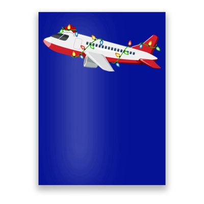 Airplane Lover Xmas Santa Hat Airplane Christmas Gift Poster